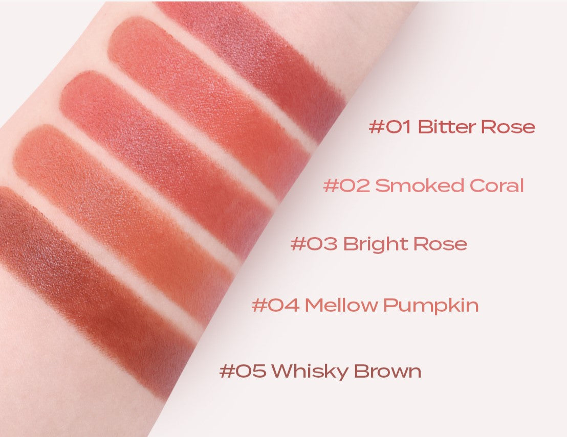 BOM Cloud Blur Lipstick #01 Bitter Rose - Pomada, Achchiq atirgul rangi