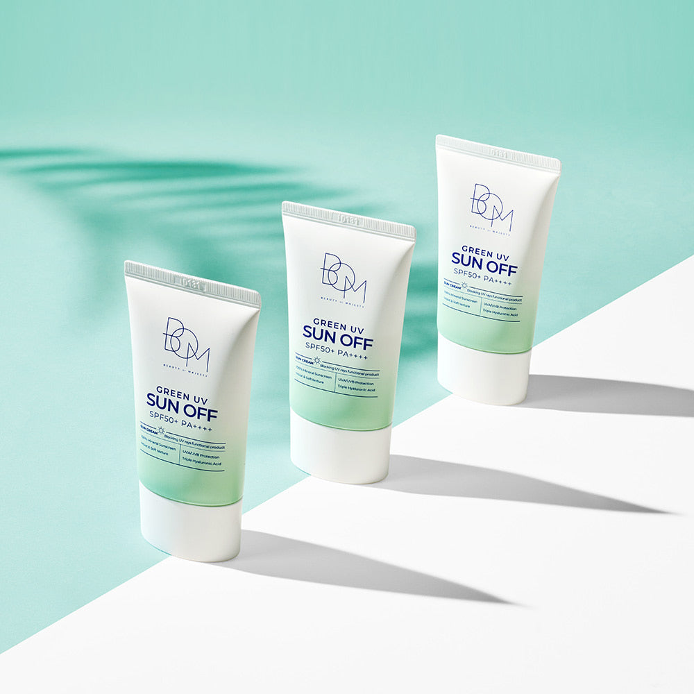 BOM Green UV Sun Off - Mineral Quyoshdan himoyalovchi SPF50+ PA++++