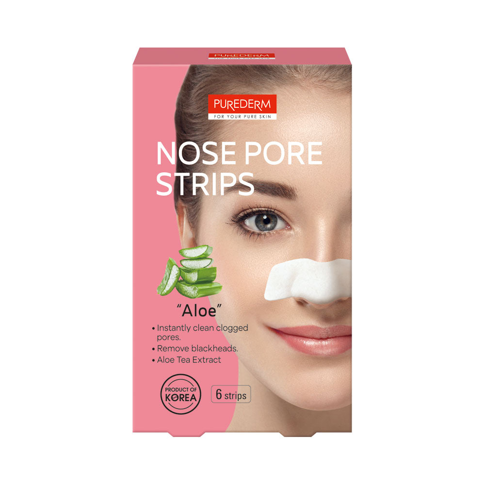 Полоски для очищения пор носа PUREDERM с алоэ