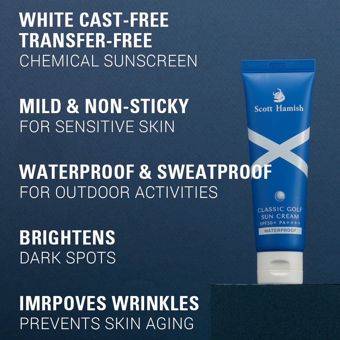 Scott Hamish Classic Golf Sun Cream SPF50+ PA++++ - Quyoshdan himoyalovchi yuqori samarali krem