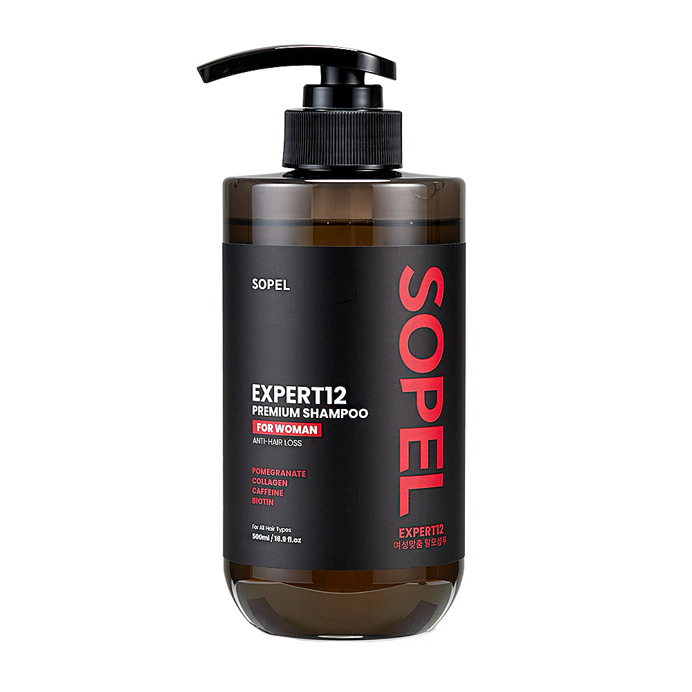 Sopel Expert12 Women’s Premium Hair Loss Shampoo – Ayollar uchun Premium Soch To'kilishiga Qarshi Shampun