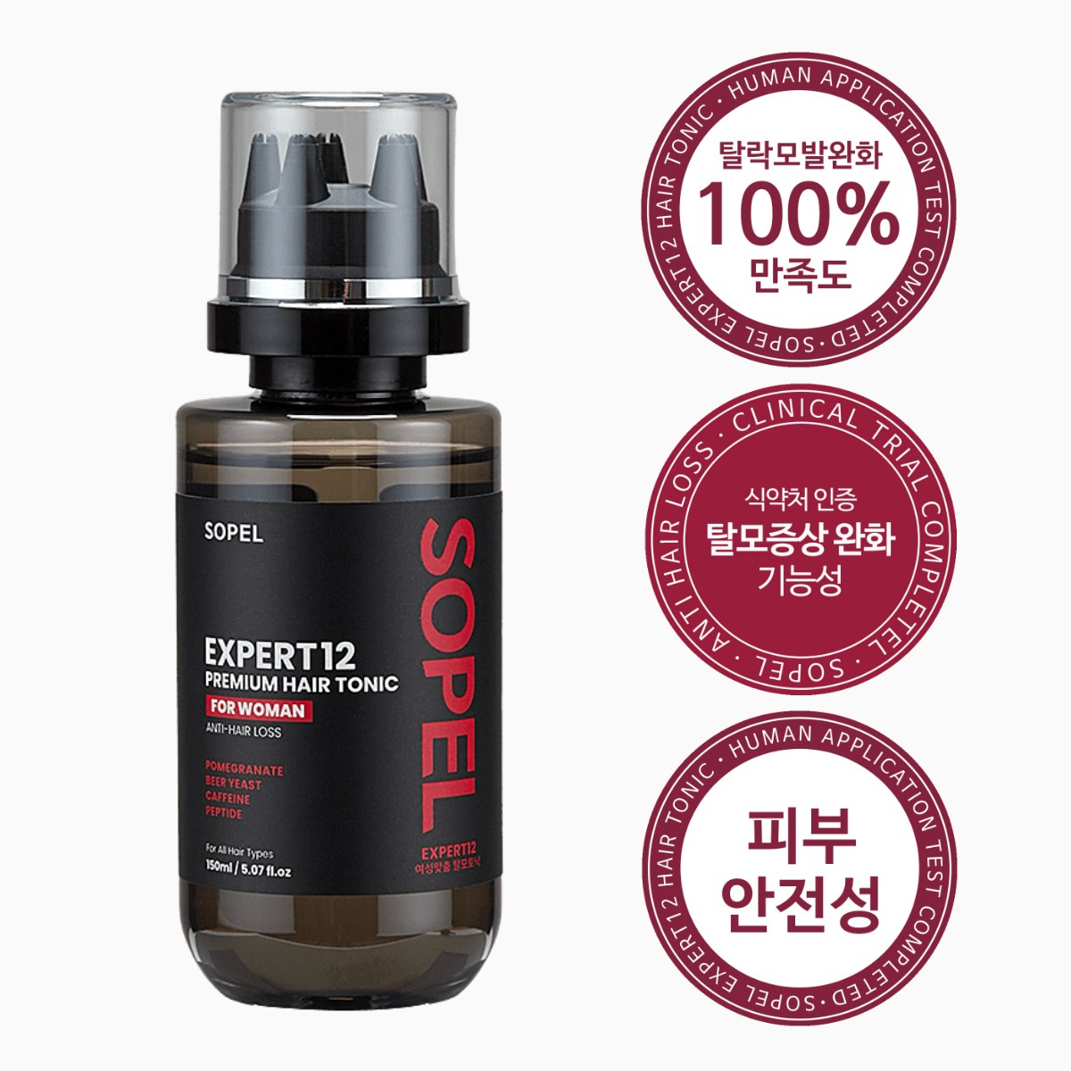 Sopel Expert12 Premium Hair Loss Tonic for Women - Premium Ayollar Uchun Soch tushishiga Qarshi Tonik
