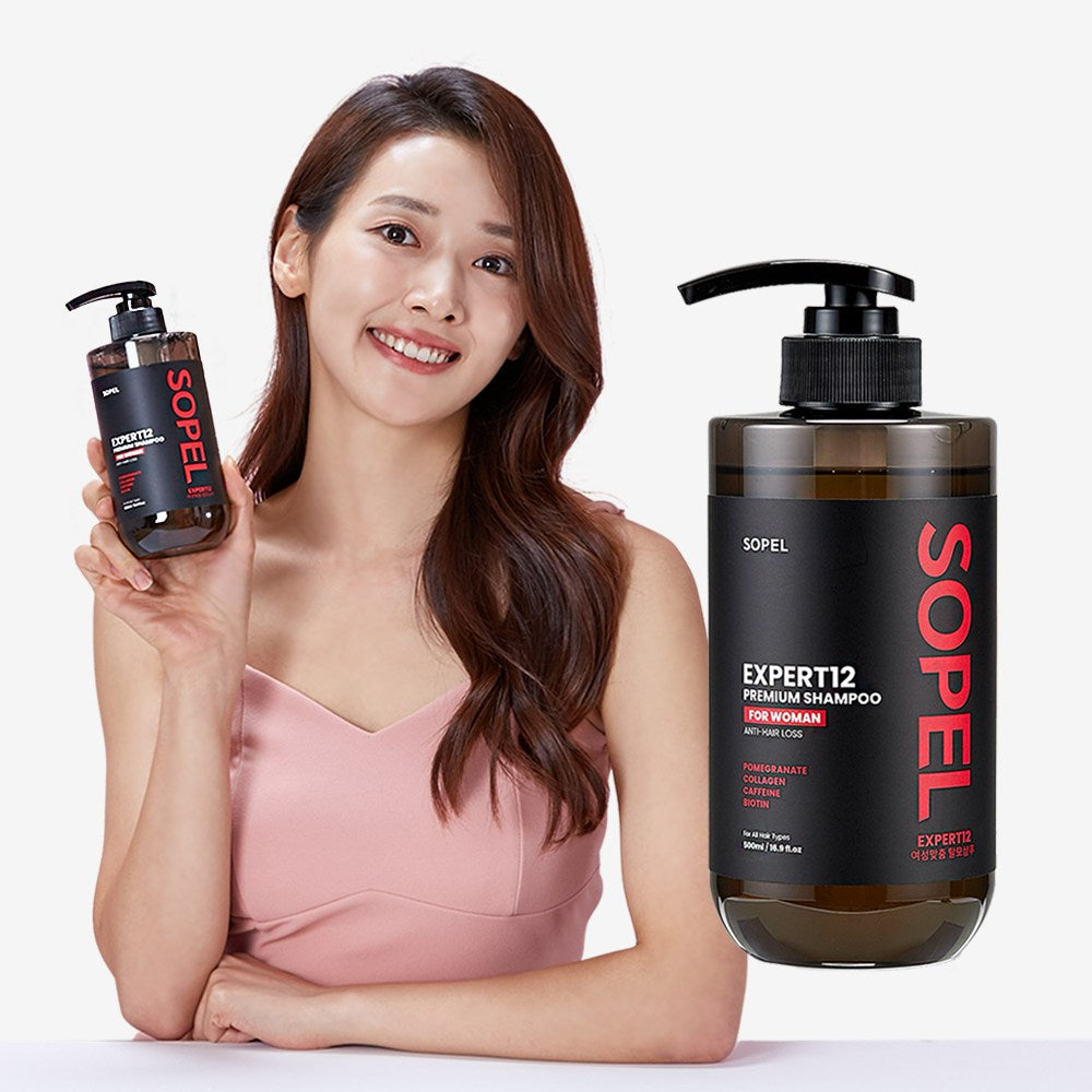 Sopel Expert12 Women’s Premium Hair Loss Care Set - Ayollar uchun soch to'kilishiga qarshi va parvarishlash seti