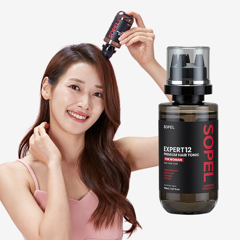 Sopel Expert12 Women’s Premium Hair Loss Care Set - Ayollar uchun soch to'kilishiga qarshi va parvarishlash seti