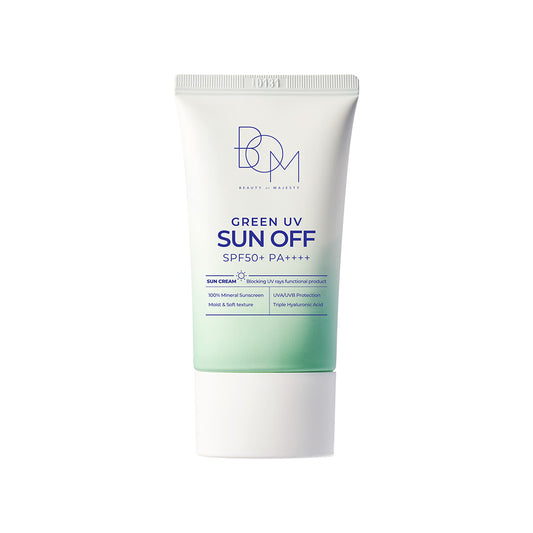 BOM Green UV Sun Off - Минеральный солнцезащитный крем SPF50+ PA++++ 