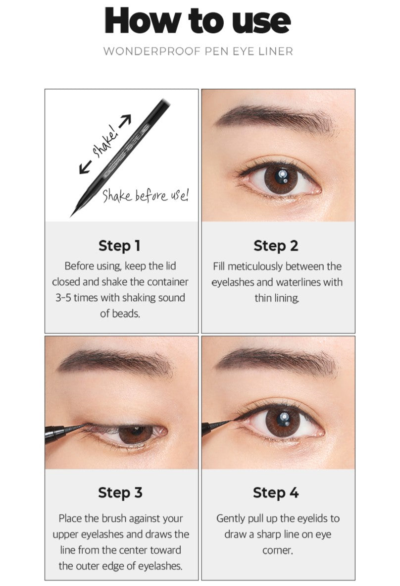 BOM WONDERPROOF PEN EYE LINER #01 WONDER BLACK